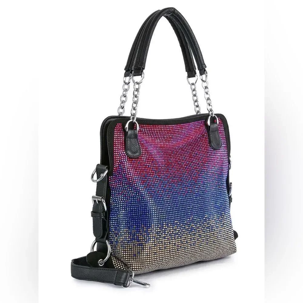 Rhinestone Ombré Satchel - Picture 3 of 5